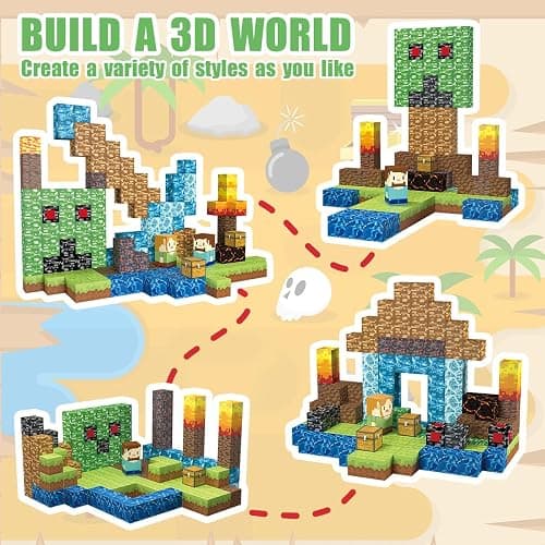AIDYVOI 160 PCS Magnetic Blocks Building Toys, Build 3D Magnetic Building Blocks Set for Kids Ages 3+, Magnet Blocks STEM Sensory Educational Christmas Birthday Gifts Construction Toys - 160 thumbnail 6
