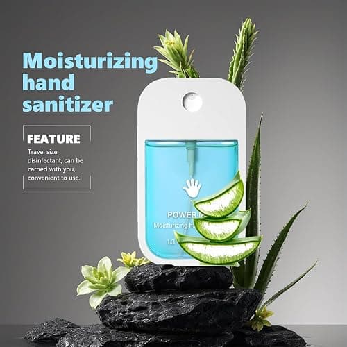 Power Mist Hydrating Hand Sanitizer, Power Mist Hydrating Spray for Hand, Hand Sanitizer Spray, Travel Size (2pcs - Blue & Green) thumbnail 6