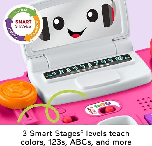 Fisher-Price Baby & Toddler Toy Laugh & Learn DJ Table Musical Activity for Educational Play, Pink Infants Ages 6+ Months thumbnail 5
