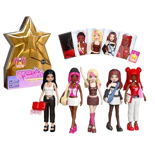 PhatMojo Dress to Impress — Mystery Models — Superstar 5-Pack —Series 1 — Star Storage Case —Small Dolls — Blind Box Collectible Set — Includes DLC Code — Officially Licensed Toys - Image 1