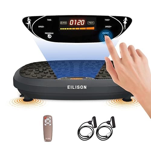 EILISON FitMaxx 3D XL Vibration Plate Exercise Machine - Whole Body Workout Vibration Platform w/Loop Bands - Lymphatic Drainage Machine for Weight Loss, Shaping, Wellness, Recovery thumbnail 7