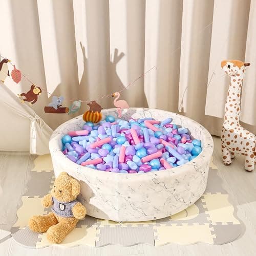 STARBOLO Ball Pit Balls for Kids -Pack of 150 200 500 Colorful Ball Pit Balls Crush Proof Plastic Toy Balls for Toddlers Ball Pit, Ball Pit Play Tent, Baby Pool Water Toys thumbnail 9