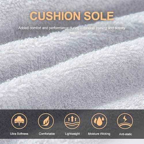 CS CELERSPORT 6 Pairs Ankle Athletic Running Socks Low Cut Sports Tab Socks for Men and Women thumbnail 5