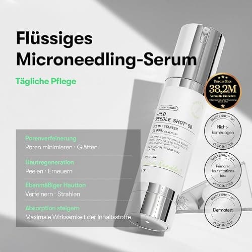 VT COSMETICS CICA Reedle Shot 50 Mikronadel-Serum,1,69 fl. oz. (50ml) | Spicule Mikronadel-Serum für Porenpflege & Peeling, Exosom, Centella Asiatica für glasige Haut, geschmeidige Textur thumbnail 2