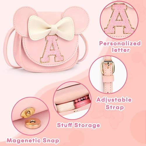Mibasies Toddler Purse: Birthday Gift for Girls 3-8 - Little Kids Mini Mouse Ears Bow Purse (Pink S) thumbnail 7