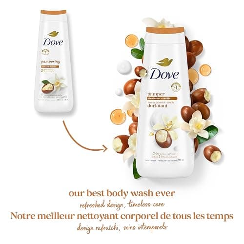 Dove Body Wash Pamper Shea Butter & Vanilla 24hr Moisturizing Skin Cleanser for Lotion-Soft Skin, 591mL thumbnail 8