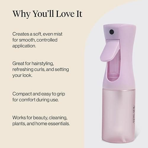 Kitsch Continuous Spray Bottle for Hair – Sheer Violet, 150ml | Fine Mister Spray Bottle & Water Spray Bottle – Recycled Hair Spray Bottle – Spray Bottles for Cleaning, Styling, & More thumbnail 5