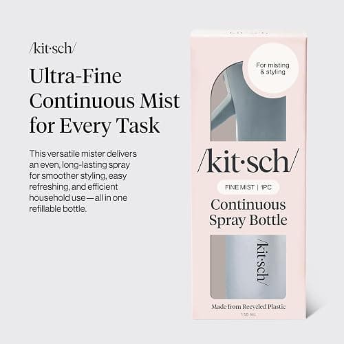 Kitsch Continuous Spray Bottle for Hair – Haze Blue, 150ml | Fine Mister Spray Bottle & Water Spray Bottle – Recycled Hair Spray Bottle – Spray Bottles for Cleaning, Styling, & More thumbnail 2
