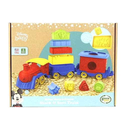 Green Toys Mickey Mouse & Friends Stack & Sort Train thumbnail 4