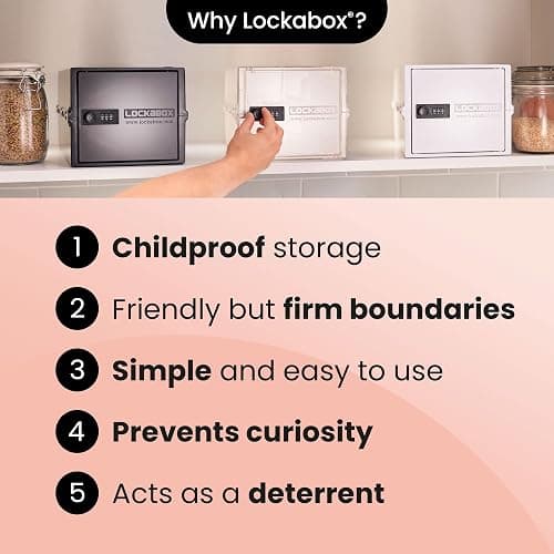 Lockabox One™ | Premium Lock Box | Medium Combination Lock Box For Food, Medicine & Home Safety | External Size 12 x 8 x 6.6 inches (Crystal) thumbnail 11