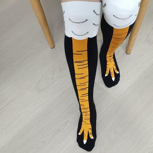 Chicken Leg Socks for Women Men Funny Novelty Crazy Sock White Elephant Gifts for Adults Gag Gift Chicken Feet Socks thumbnail 7