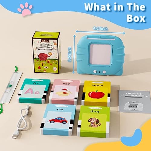 Aullsaty Toddler Toys Talking Flash Cards for 1 2 3 4 5 6 Year Old Boys and Girls, Autism Sensory Toys for Autistic Children, Learning Educational Montessori Speech Therapy 248 Sight Words Kids Gifts thumbnail 2