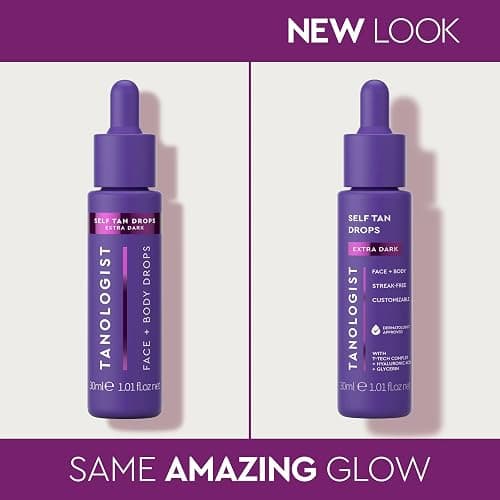 Tanologist Extra Dark Self Tan Drops, Streak-Free Body & Face Tanning Drops, No Fake Tan Smell, For Moisturizer & Lotion, Bronzing Face Tanner, Skincare Ingredients, Vegan, 1.01 fl. oz/30 ml Bottle thumbnail 5