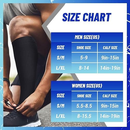 NANNBAKE 3 Pairs Compression Socks for Women & Men 15-20 mmHg,Best Support for Cycling Athletic Hiking Running thumbnail 7