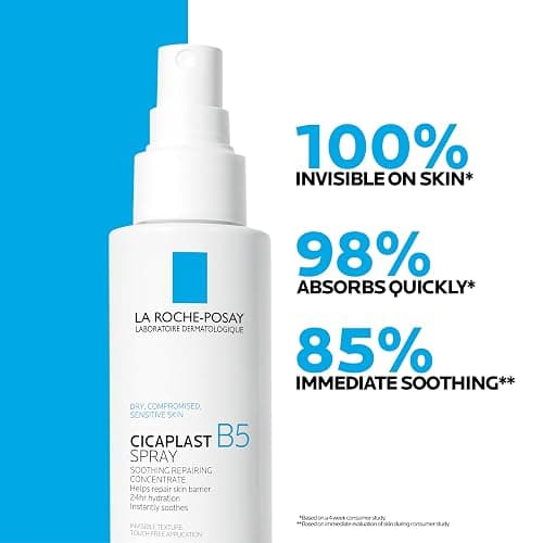 La Roche-Posay Cicaplast B5 Spray With Vitamin B5 Panthenol & Madecassoside, Hydrating Face Mist For Skin Barrier Repair, Soothing Touch-Free Face & Body Spray, Sensitive Skin & Dermatologist Tested thumbnail 4