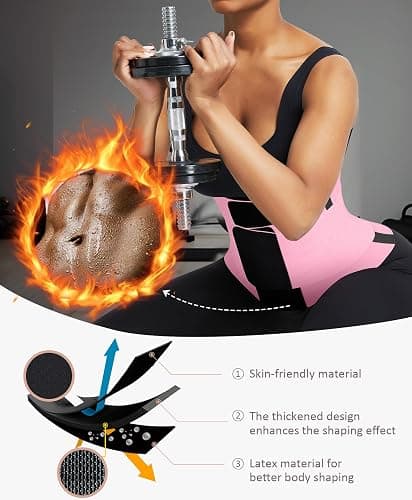 FeelinGirl Waist Trainer Belt Waist Cincher Trimmer Ab Belt Tummy Control Body Shaper with Triple Wrap Women and Men thumbnail 3