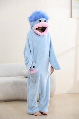 Big Mouth Monster Onesie Silly Monster Onesie Plush Onesie Cozy Loungewear thumbnail 3