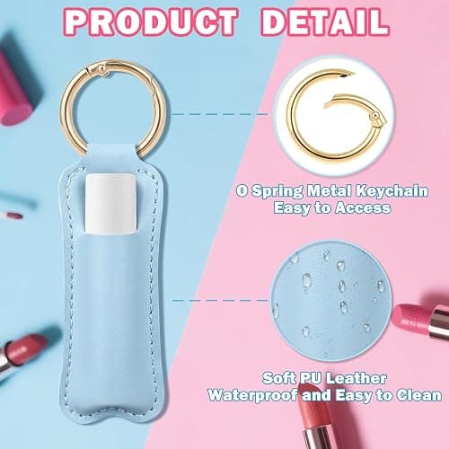 HEYSKAY Chapstick Holder Key Chain Lipstick Holder Lip Balm Holder Keychain | Stocking Stuffers Gift, Compatible with Chapstick, Lip Balm and Lipstick, Bag Charm Accessories, Gifts for Women Friend thumbnail 4