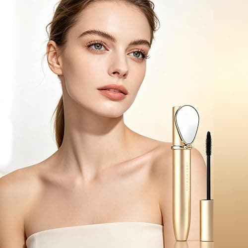 MIRVIASTAngel Slender Volume Mascara, Curl & Length, Lift, Waterproof, No Smudging, Luxury Lash Experience，Gold Tube Waterproof Mascara with Built‑in Mirror thumbnail 7