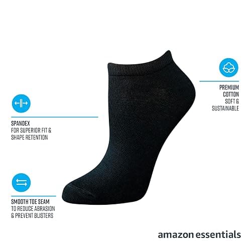 Amazon Essentials womens Casual Low-Cut Socks, Lightweight thumbnail 4