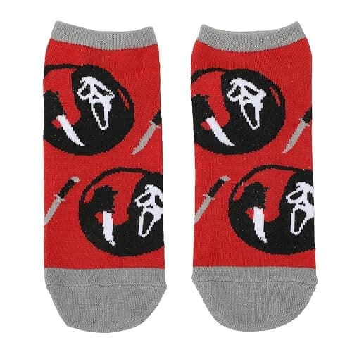 Bioworld Ghostface Character Art Women's 5-Pair Ankle Socks thumbnail 3
