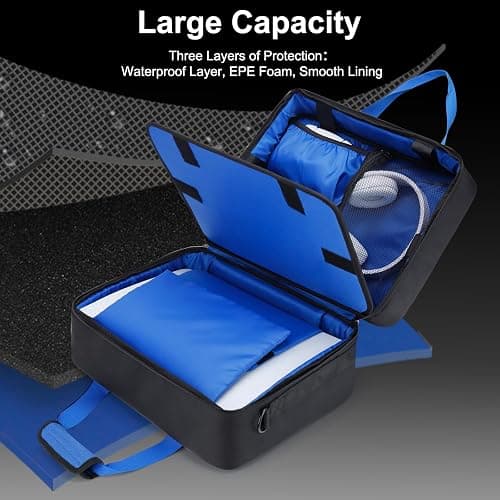 GDNasist Carrying Case for PS5, Travel Thickened Protective Bag Compatible with Playstation 5 Console, Headset, PS5 Controller, Game Discs, and Gaming Accessories thumbnail 2