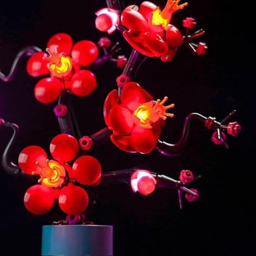 LocoLee Licht Kompatibel mit Lego 10369 Pflaumenblüte, Nur Lichter Set - Kein Modell, Licht BeleuchtungSet Compatible with LEGO Icons Pflaumenblüte (Aktualisierte Version) thumbnail 2