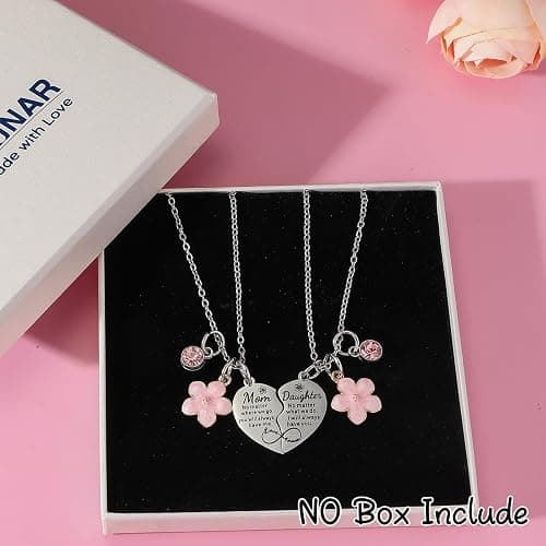 Artlunar Mother Daughter Necklace - Heart Matching Necklace Keychain for Mom Women Mother Day Gift from Daughter thumbnail 4