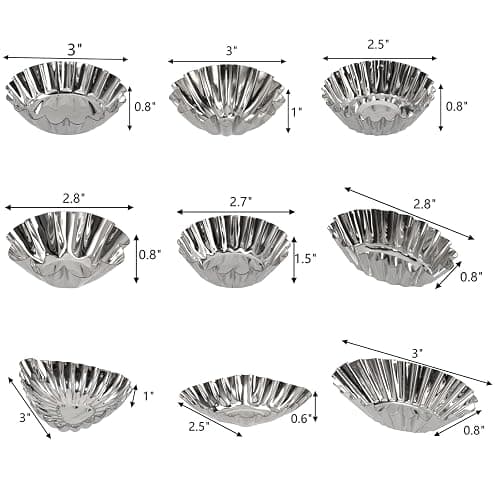 Dicunoy Set of 36 Egg Tart Molds for Baking, Mini Tartlet Tins, Ensaymada Molder Filipino, Resuable Brioche Mold, Cupcake Cookie Baking Tool for Tart Shells, Mini Cake, Pudding, Muffin thumbnail 3