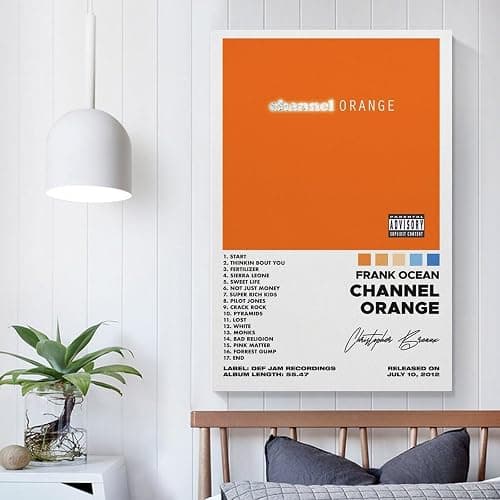 KJV Frank Ocean Channel Orange Poster Album Cover Poster Poster Art Decor Painting Aesthetic Wall Art Canvas for Bedroom Decor 16x24inch(40x60cm) Unframe-style thumbnail 5
