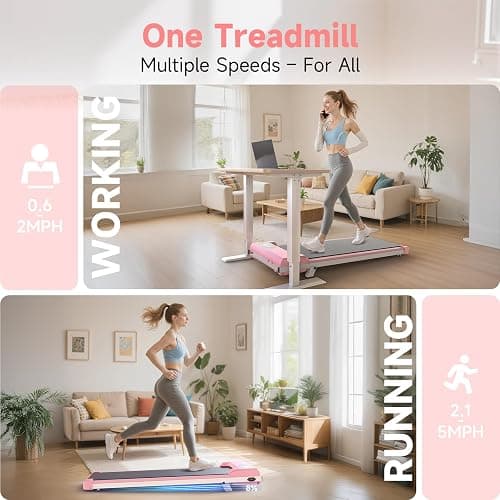 Walking Pad Treadmill, Under Desk Treadmill for Home & Office, Wide Running Belt, Remote Control, Installation Free, Easy to Move, 300 LB Capacity thumbnail 4