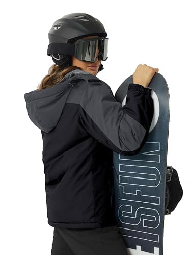 TACVASEN Women's Winter Jacket Waterproof Ski Jackets Snow Coat Warm Fleece Rain Jacket with Hood Windbreaker thumbnail 2