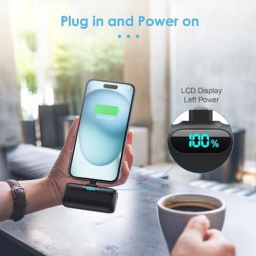 Mini Portable Charger USB C Power Bank,Upgraded 5000mAh PD Fast Charging Battery Pack Built-in USB-C Connector Travel Essential for iPhone17/17Pro/17Pro Max/Air/16 Plus/16Pro Max/15 Series,Android etc thumbnail 6