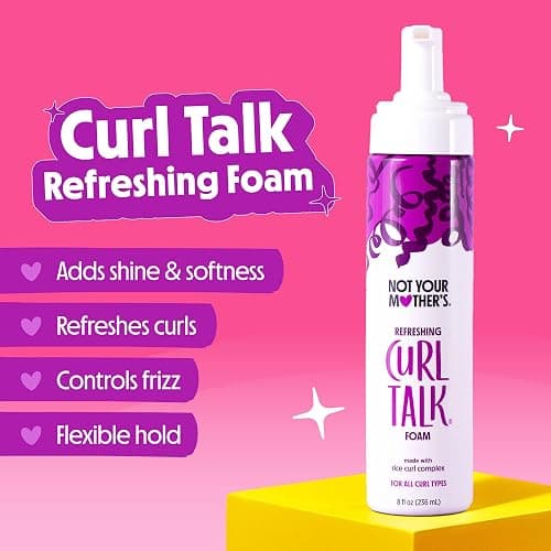 Not Your Mother's Curl Talk Sculpting Gel, Curl Defining Cream, & Curl Foam | Frizz Control Gel, Defining Cream, & Refreshing Curl Foam - 6 & 8 fl oz - Formulated with Rice Curl Complex - Citrus Jasmine thumbnail 7