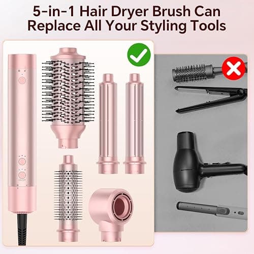 HydraStyl 5 in 1 Hot Air Styler, Hair Dryer Brush with Auto Wrap Curler, 110,000 RPM High-Speed Blow Dryer Styler, Frizz-Free Styling for All Hair Types-Straight, Wavy & Curly, No Heat Damage, 1200W thumbnail 9