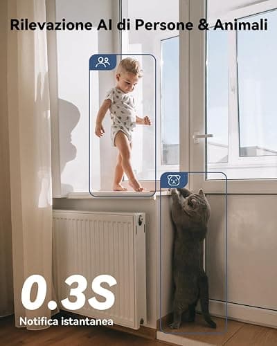 Imou 3K Telecamera WiFi Interno con One-Touch Chiamata, 5MP Videocamera Sorveglianza con Crociera Automatica, Rilevamento AI Umano/Animali, Visione Notturna a Colori, Modalità Privata, 2,4/5GHz thumbnail 9