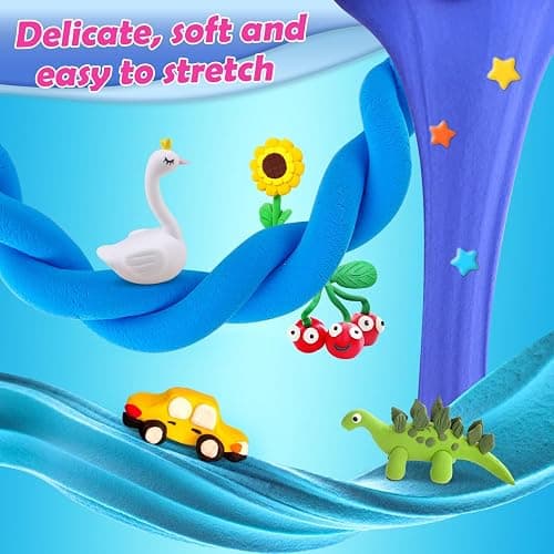 ESSENSON Air Dry Clay - 80 Colors Modeling Magic Clay, Best Gift for Boys & Girls Age 3-12 Year Old, DIY Molding Kids, with Sculpting Tools, Decoration Accessories, Kids Art Crafts thumbnail 4