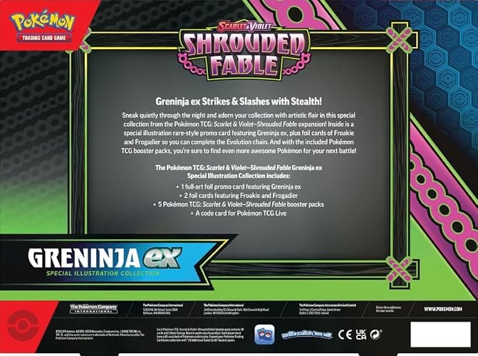 Pokemon TCG: SV6.5 Shrouded Fable Special Collection - Greninja EX thumbnail 2