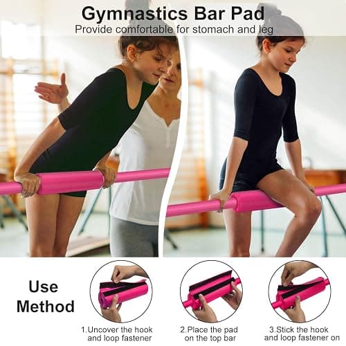 Tepemccu Expandable Gymnastics Bars, Adjustable Height Gymnastic Horizontal Bars, Children Folding Training Bar for Kids thumbnail 2