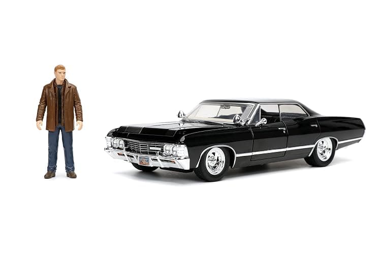 Jada Supernatural 1:24 1967 Chevy Impala Die-cast Car w/Dean Winchester Die-cast Figure, Toys for Kids and Adults - Image 1