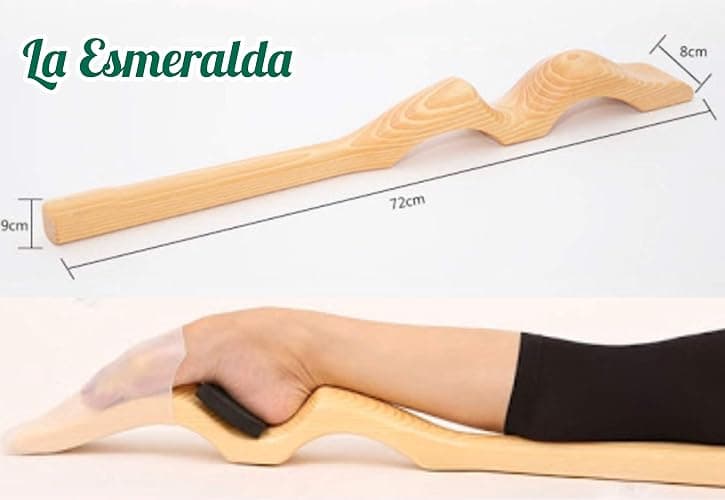 La Esmeralda Ballet Professional Wooden Pine Foot Stretchers Set for Dancers, Elastic Stretch Band, Two Pads, Leg Strap, Carry Bag and Gift Box. thumbnail 3