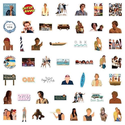 SEMYEIYO Outer Banks Graffiti Stickers 100 Pieces Waterproof for Vinyl PVC Decal,Luggage Laptop Scooter Water Bottle Stickers Kids/Teen Gifts thumbnail 4