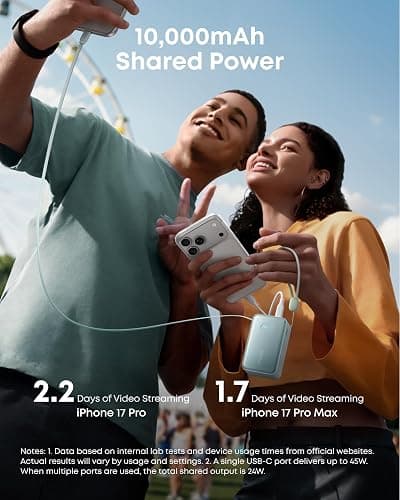 Anker Nano Power Bank, 45W 10,000mAh Portable Charger, iPhone Battery Pack (Green) thumbnail 6