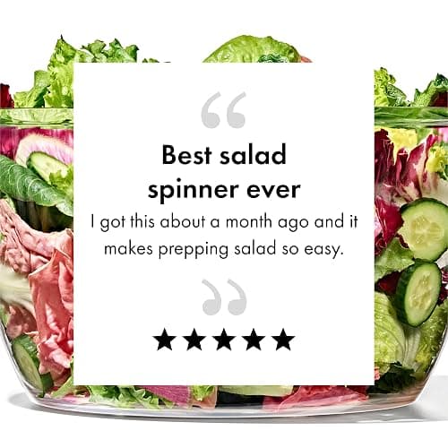 OXO Good Grips Salad Spinner | Lettuce Spinner | Fruit Washer | Fruit Washing Bowl with Strainer | Vegetable Cleaner | Salad Cleaner | Lettuce Washer | 6.22 Quart Capacity thumbnail 11