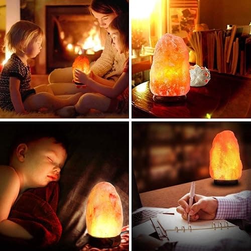 gudong Himalayan Crystal Rock Salt Lamp 16 Colors with Remote Control Prime Quality 100% Original Natural USB Pink Himalayan Salt Lamp,Handcrafted with Wooden Base (4.7 inch 1.5 lbs) thumbnail 4