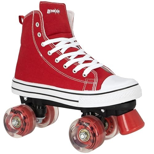 Lenexa MVP 2.0 Roller Skates for Kids and Adults | Roller Skate Shoes for Men and Women | Outdoor High-Top Sneaker Roller Shoes | Full Lace Up Ankle Support | Various Sizes and Colors - Image 1