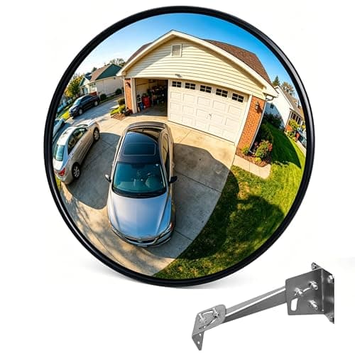 THAIMATS 24in Wide-Angle Unbreakable Convex Mirror | Heavy-duty unbreakable acrylic, instant rebound, wall mount. Indoor/outdoor for garage, driveway, warehouse, street. - Image 1