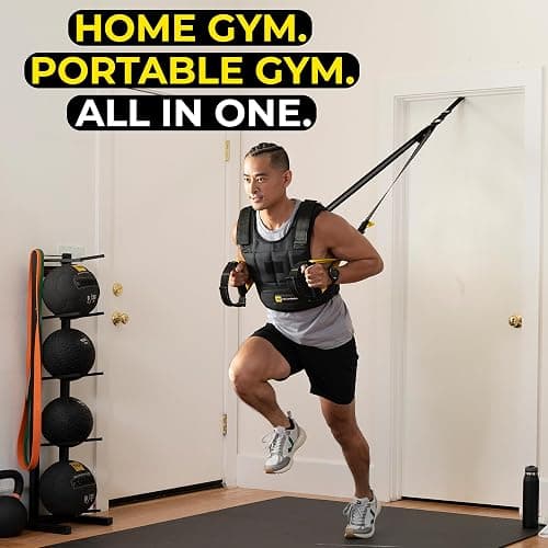 TRX All-In-One Home Gym System – Complete Suspension Training Kit for Strength Training, HIIT & Full-Body Workouts at Home or Outdoors, Includes Indoor & Outdoor Anchors thumbnail 7