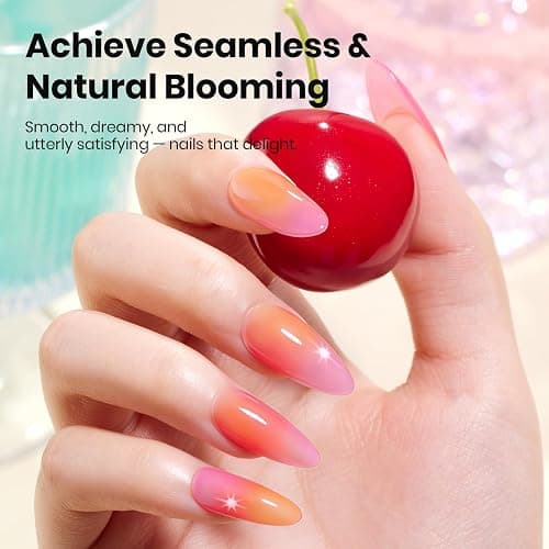 Beetles Blooming Gel - Hema Free Clear aura nails Blooming Gel Polish for Spreading Effect DIY Watercolor Floral Print Soak off U V LED Lamp Cure Nail Diy Manicure Art Design Gift thumbnail 2