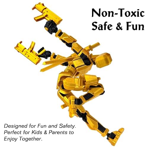 Gatling Gun T13 Titan 13 Action Figure Set【Assembled】, Robot Action Figure 3D Printed robo 13 Action Fidget Toys Dummy Figure Articulated, Lucky 13 for Collectors Desktop Decorations (Laser Purple) thumbnail 5